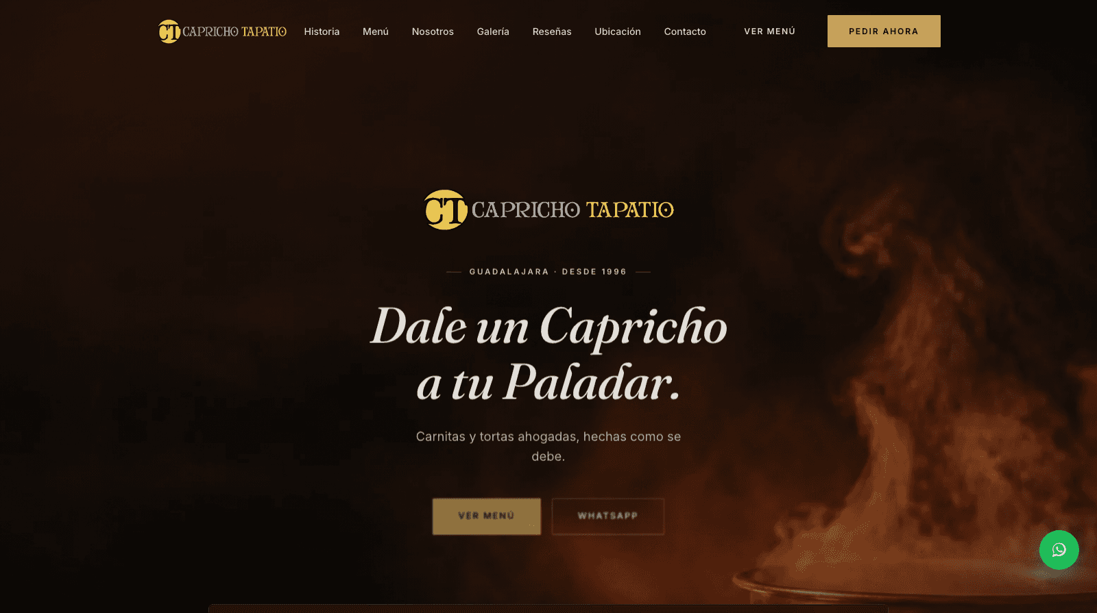 Sitio de Capricho Tapatío, restaurante de carnitas en Guadalajara